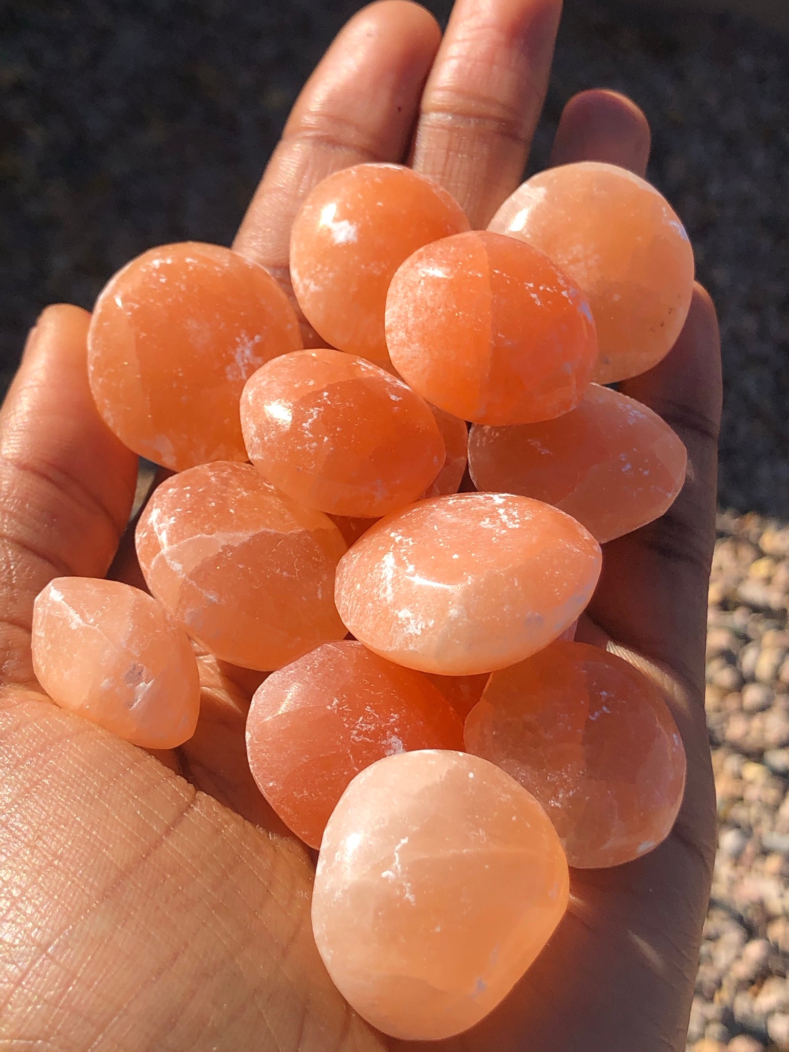 Orange Selenite Tumble Stone