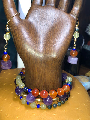 5th Dimensional Wrap Bracelet  & Earring Set