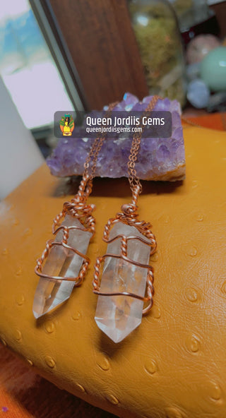 Clear Quartz & Copper Necklace