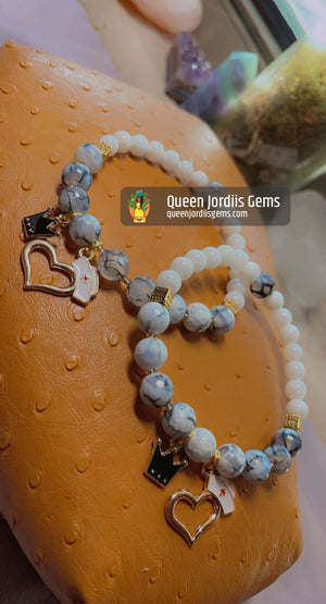 Fire Agate & Mother of Pearl Essential Bae Bracelet