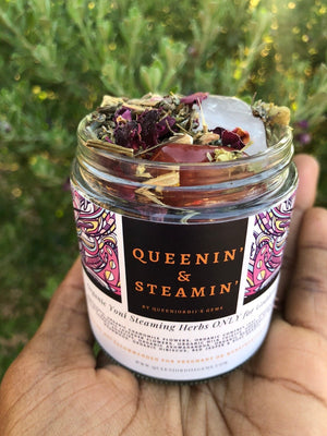 Queenin’ & Steamin’ Organic Yoni Steaming Herbs Only For Goddesses (4oz)