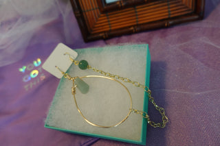 Green Aventurine Earring-Chain
