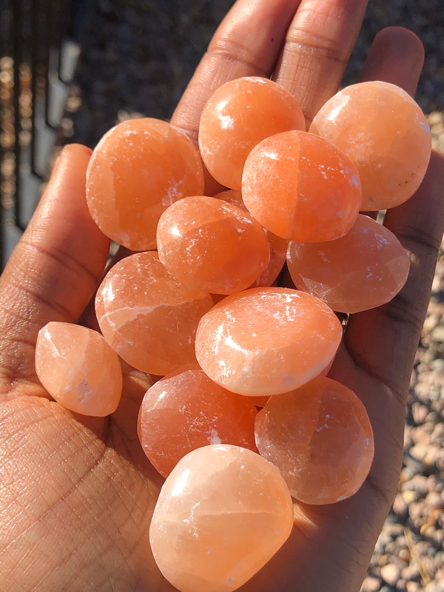Orange Selenite Tumble Stone